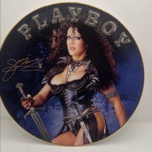 PLAYBOY Warrior Plate with Blue and Black Design